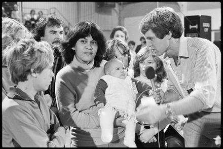 [Peter Williams Interviews Mother and Baby at Telethon 1981]