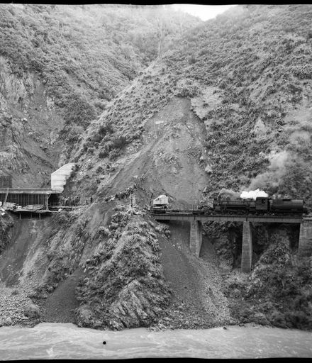 "Scene of Gorge Rail Stoppage"