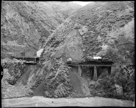 "Scene of Gorge Rail Stoppage"