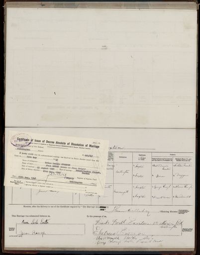 Marriage register 1909- 1927