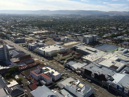 Aerial image taken from The Square, Palmerston North
