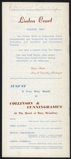 Visitors Guide Palmerston North and Feilding: August 1961 - 13