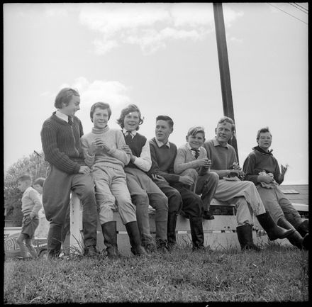 "P.N. Pony Club Members Watch Progress of Club Mates" at A.&P. Show