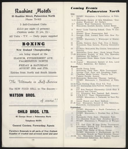 Visitors Guide Palmerston North: July-September 1966 - 5