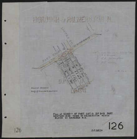 Survey Plans (subdivisions) 1902 - 1939