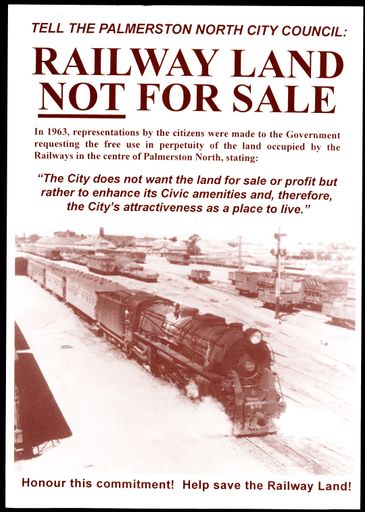 "Railway Land Not For Sale" flyer