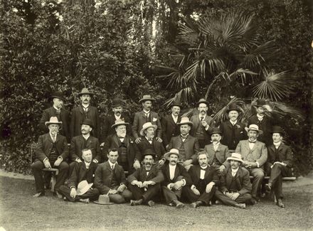 Group of Palmerstonians with Richard Seddon, Prime Minister, Palmerston North