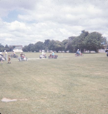 Palmerston North Motorcycle Training School - Gymkhana figure 8 - December 1968