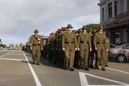 ANZAC Day 2016 - Marching down Church Street