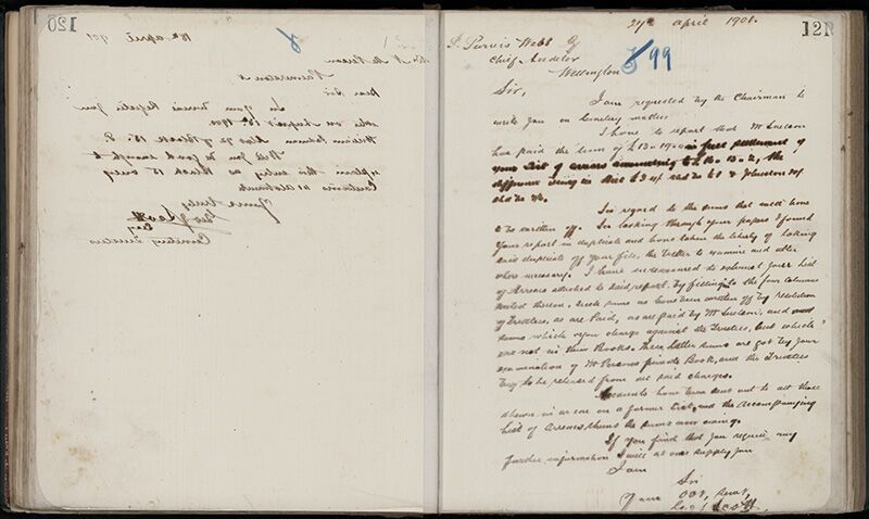 Outwards Correspondence of the Palmerston North Cemetery Trustees, 1898 -1902 148