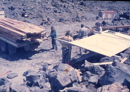 Scouts building Ruapehu Lodge and Snow School