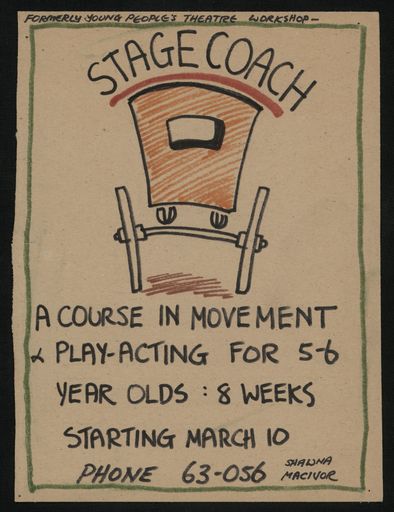 Children's acting workshop poster