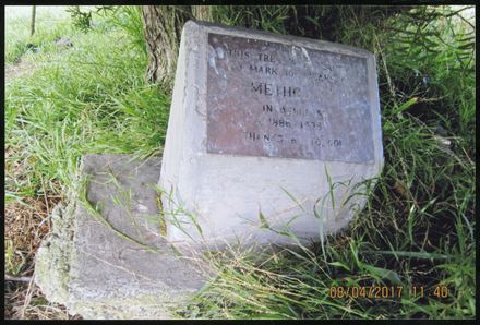 Plaque at former site of Ashhurst Methodist Church