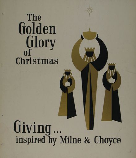 Milne and Choyce advertising poster for Christmas