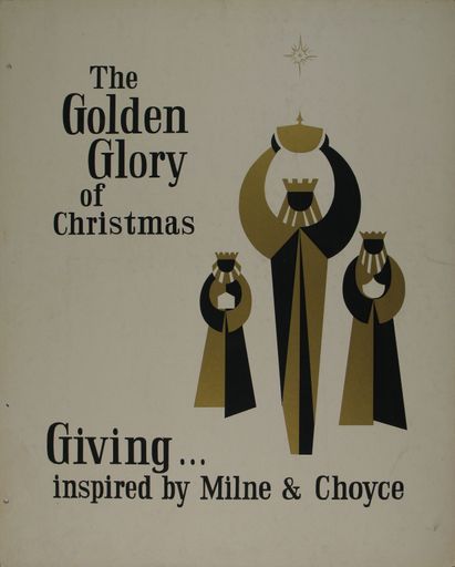 Milne and Choyce advertising poster for Christmas