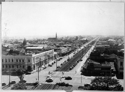 Looking up Main Street East