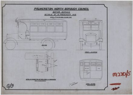 Details of a 19 passenger bus