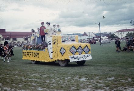 Repertory Society float in Floral Festival parade