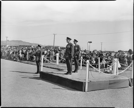 Two Senior Officers Standing on a Platform, Linton