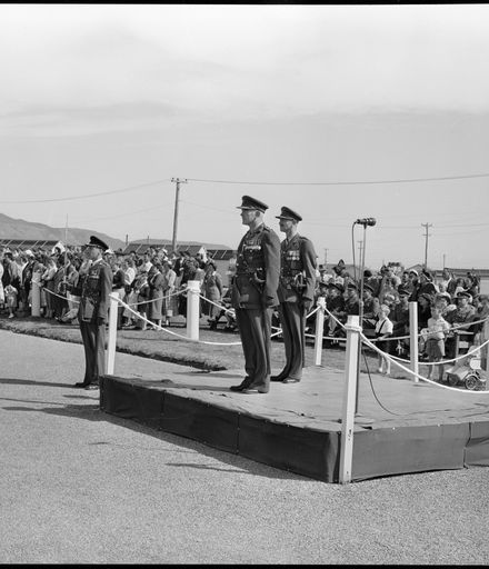 Two Senior Officers Standing on a Platform, Linton