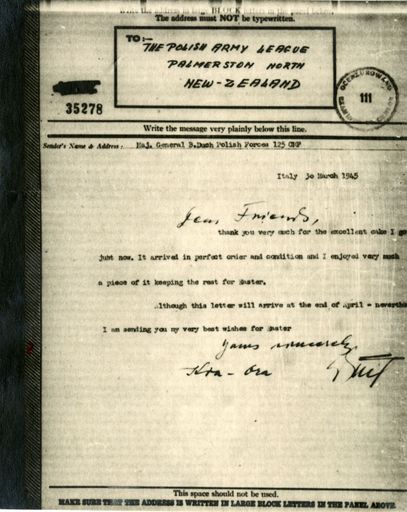 Polish Army League correspondence