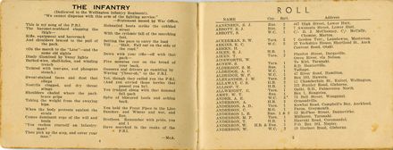 Wellington Infantry Regiment 1914-1918 booklet - 4