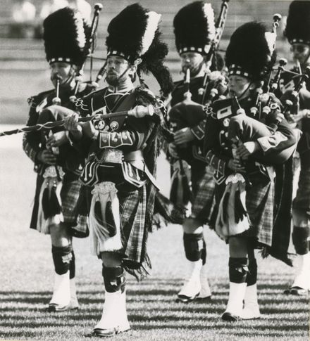 Manawatu Scottish Society Pipe Band perform at the NZ Pipe Band Championships
