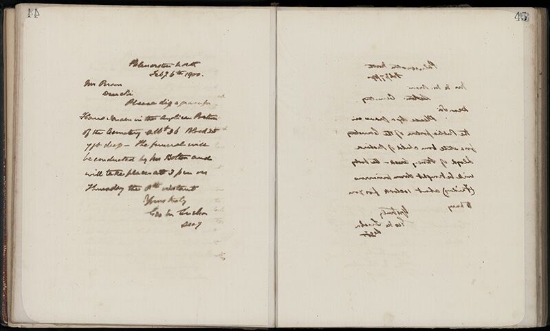 Outwards Correspondence of the Palmerston North Cemetery Trustees, 1898 -1902 72