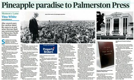 Memory Lane - "Pineapple paradise to Palmerston North Press"