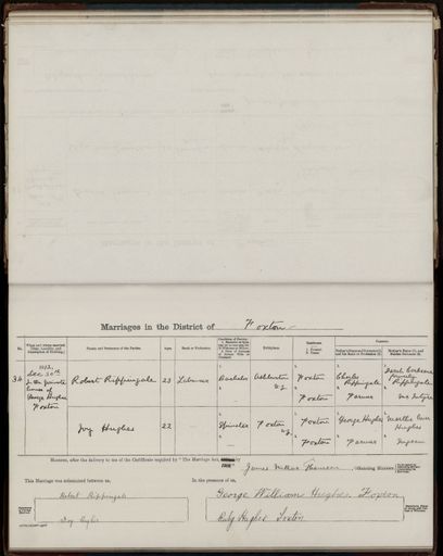 Marriage register 1909- 1927