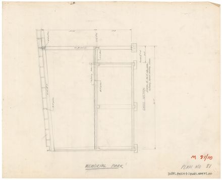 Memorial Park plans - Cross Sections