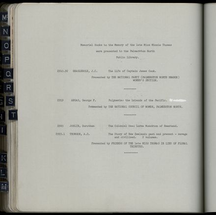 Memorial Book Register