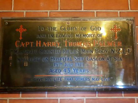 Harry Thomas Palmer Plaque - All Saints Church