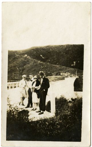 Andrews Collection: Unidentified Group at Mangahao Dam