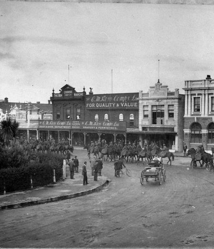 Manawatu Mounted Rifles Parade in The Square