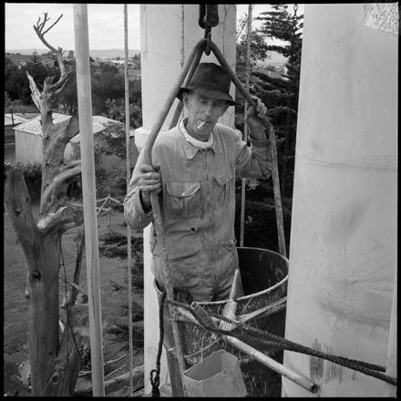 "Mr. Hoare Goes Up in the World" Painting the Chimney at Carbonic Ice Ltd.