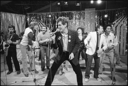 [Tom Sharplin and His Rock 'n' Roll Band Entertain the Crowd at Telethon 1981]