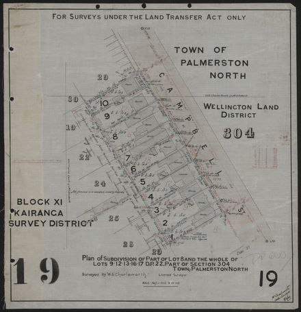 Survey Plans (subdivisions) 1902 - 1939