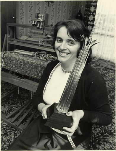 June Mercer with Benson and Hedges Trophy