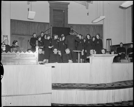 "Choir Singing at Rally Opening"