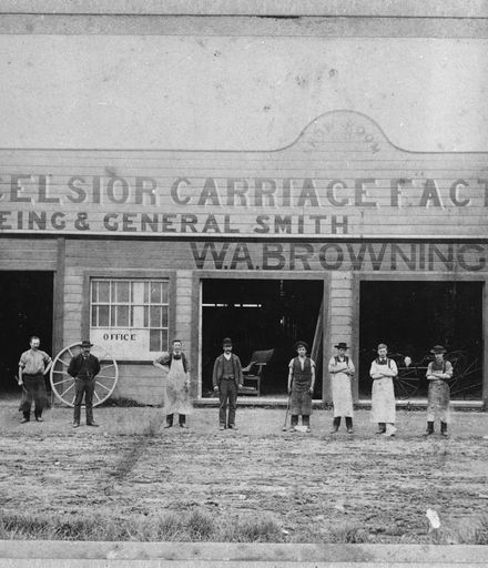 Excelsior Carriage Factory, Shoeing and General Smith, Main Street