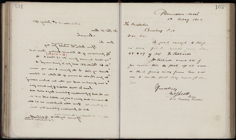 Outwards Correspondence of the Palmerston North Cemetery Trustees, 1898 -1902 195