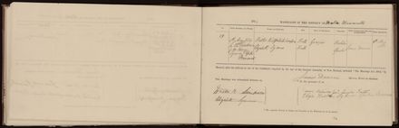 Marriage register 1870 - 1880