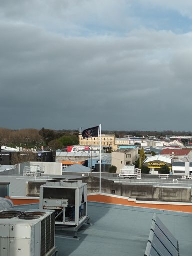 Te Wiki o te Reo Māori Flags Fly Over Palmerston North City Library