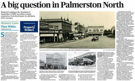 Memory Lane - "A big question in Palmerston North"