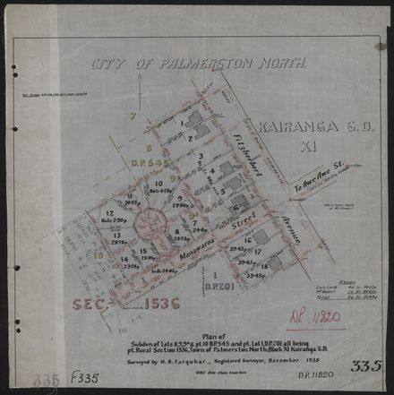 Survey Plans (subdivisions) 1938 - 1951