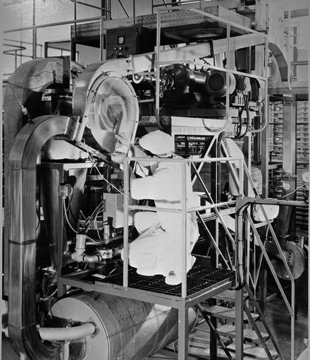 Milk processing machinery at Longburn Dairy Factory