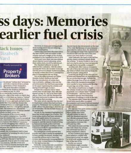 Back Issues: Carless days: Memories of an earlier fuel crises