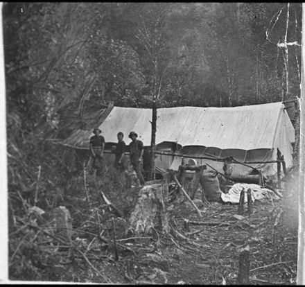 Bush fellers and camp site, Wairarapa