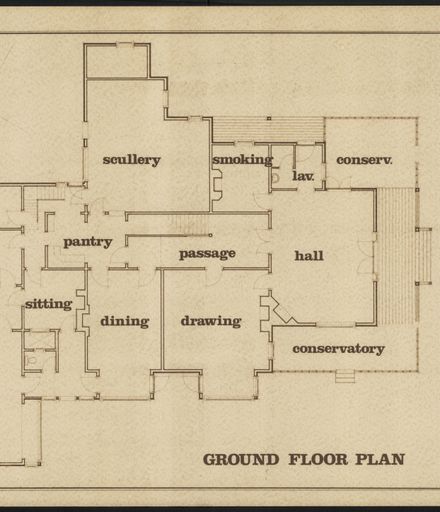 Elevations and Floor Plans, Caccia Birch House, Restoration - c.1990